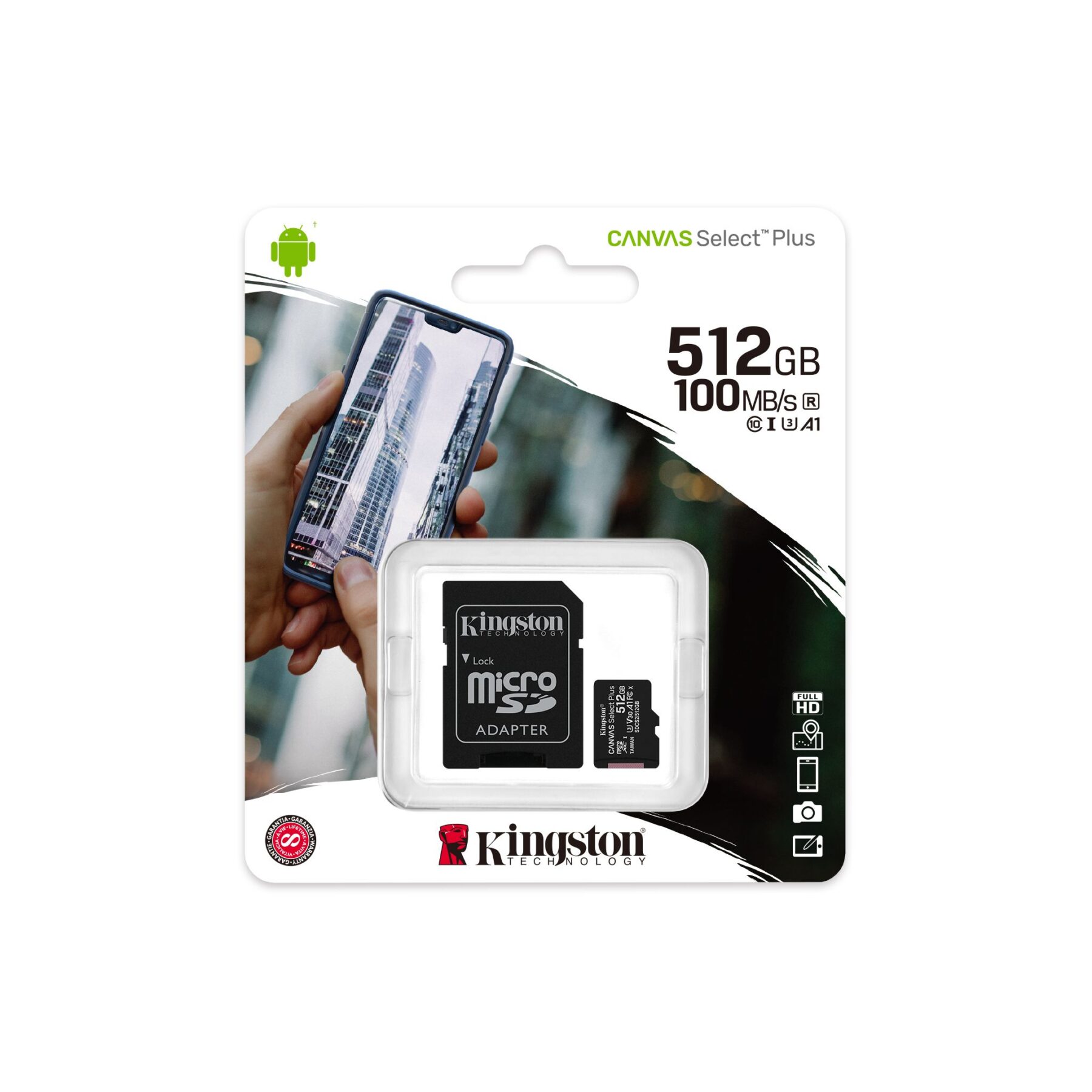 Scheda Canvas Select Plus microSD, A1, UHS-I di Classe 10, da 16GB