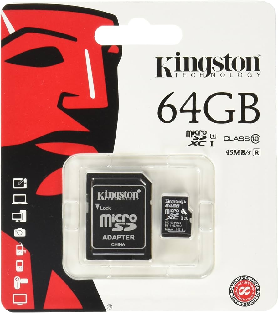 Kingston Scheda di Memoria Micro-SD da 64GB, Azzurro [Vecchio